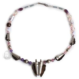 Vintage Necklace Semi Precious Stones Sterling Jeremy & Carrie Gicker 1980s HTF